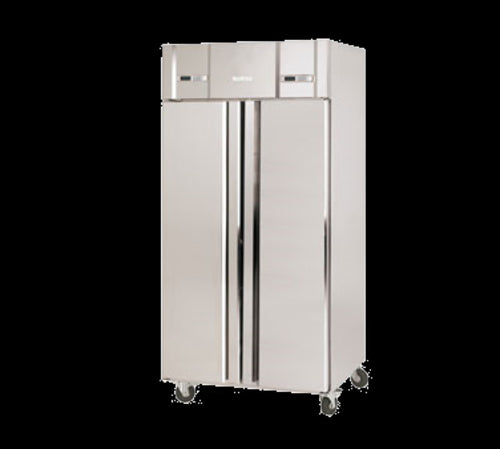 Infrico IRR-AGN602MX 38 3/8" Slimline AGN Series Two Section Commercial Combo Refrigerator Freezer - Solid Doors, Dual Te-cityfoodequipment.com