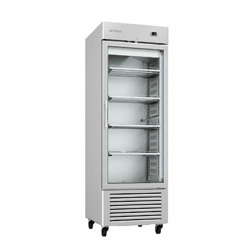 Infrico IRR-AN23CR 27" One Section Reach In Refrigerator, (1) Right Hinge Glass Door, 115v-cityfoodequipment.com