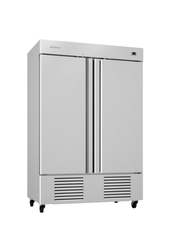 Infrico IRR-AN49 54 1/2" Two Section Reach In Refrigerator, (2) Left/Right Hinge Solid Doors, 115v-cityfoodequipment.com