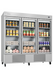 Infrico IRR-AN67CR 82" Three Section Reach In Refrigerator, (3) Left/Right Hinge Glass Doors, 115v-cityfoodequipment.com