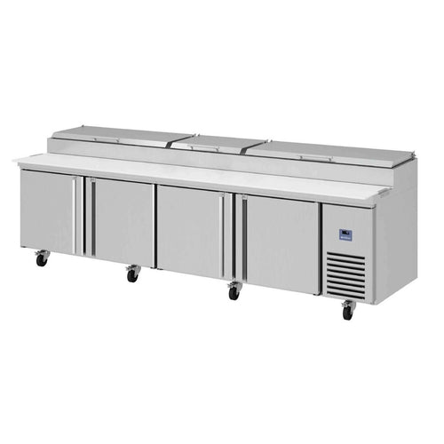 Infrico IRT-MR119EN 119 1/4" MR Series Pizza Prep Table w/ Refrigerated Base, 115v-cityfoodequipment.com