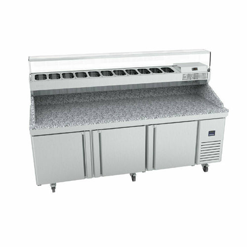 Infrico IRT-MR93-GTCOMBO 93 1/4" MR Series Pizza Prep Table w/ Refrigerated Base, 115v-cityfoodequipment.com