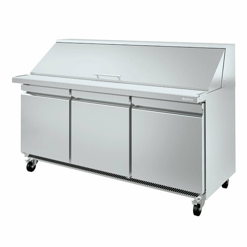 Infrico IRT-UC72PMT 72 5/8" UC Series Mega Top Sandwich/Salad Prep Table w/ Refrigerated Base, 115v-cityfoodequipment.com