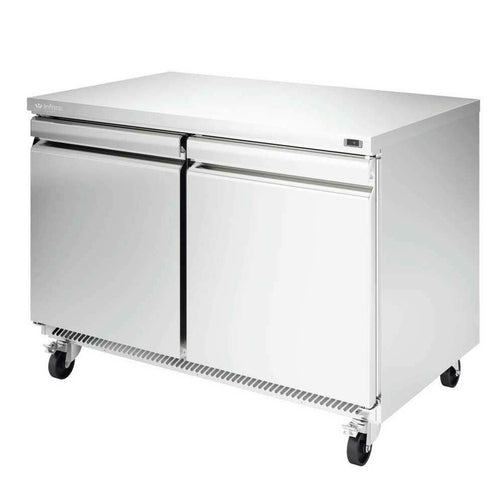 Infrico IUC-UC48F 48 1/8" W Undercounter Freezer w/ (2) Sections & (2) Doors, 115v-cityfoodequipment.com