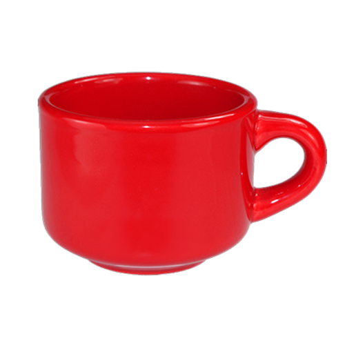 ITI 7 oz Cancun™ Cup - Ceramic, Crimson Red (CA-23-CR)-cityfoodequipment.com