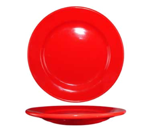 ITI 7 1/8" Round Cancun™ Plate - Ceramic, Crimson Red (CA-7-CR)-cityfoodequipment.com