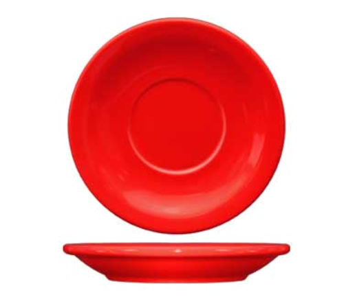 ITI 5 1/2" Round Cancun™ Saucer - Ceramic, Crimson Red (CAN-2-CR)-cityfoodequipment.com