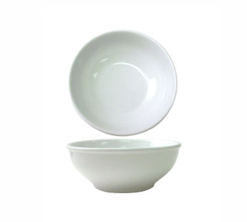ITI 8 oz Round Bristol™ Nappie/Oatmeal Bowl - Porcelain, Bright White (BL-24)-cityfoodequipment.com