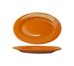 ITI 10 3/8" x 7 1/4" Oval Cancun™ Platter - Ceramic, Orange (CA-12-O)-cityfoodequipment.com