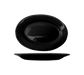 ITI 12 1/2" x 9" Oval Cancun™ Platter - Ceramic, Black (CA-14-B)-cityfoodequipment.com