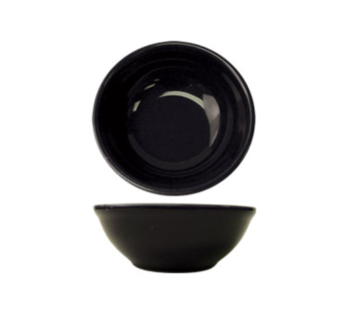 ITI 13 oz Round Cancun™ Oatmeal/Nappie Bowl - Ceramic, Black (CA-15-B)-cityfoodequipment.com