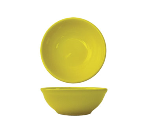 ITI 13 oz Round Cancun™ Oatmeal/Nappie Bowl - Ceramic, Yellow (CA-15-Y)-cityfoodequipment.com