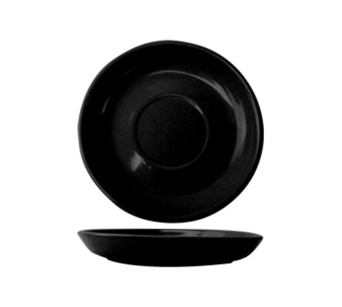 ITI 6" Round Cancun™ Saucer - Ceramic, Black (CA-2-B)-cityfoodequipment.com