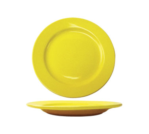 ITI 12" Round Cancun™ Plate - Ceramic, Yellow (CA-21-Y)-cityfoodequipment.com