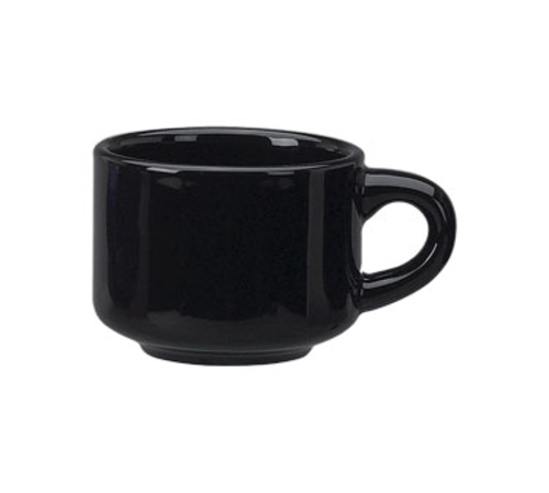 ITI 7 oz Cancun™ Cup - Ceramic, Black (CA-23-B)-cityfoodequipment.com