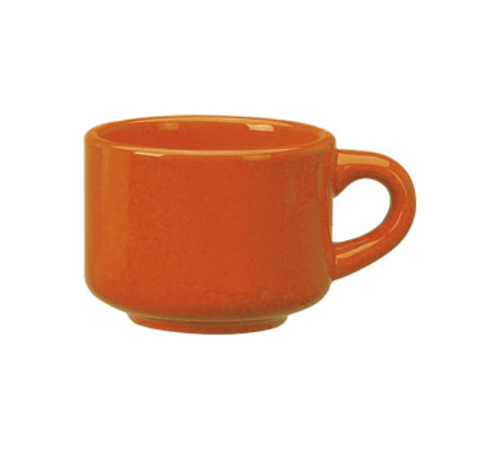 ITI 7 oz Cancun™ Cup - Ceramic, Orange (CA-23-O)-cityfoodequipment.com