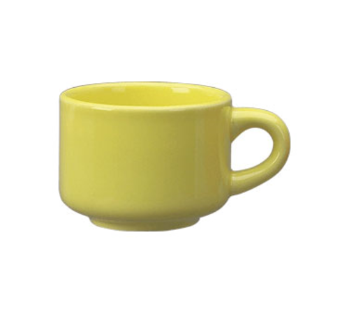 ITI 7 oz Cancun™ Cup - Ceramic, Yellow (CA-23-Y)-cityfoodequipment.com