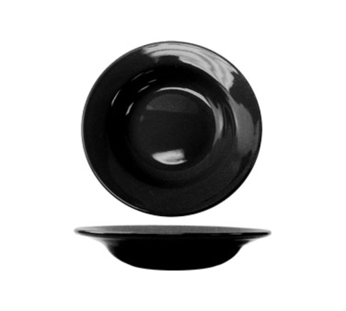 ITI 12 oz Round Cancun™ Soup Bowl - Ceramic, Black (CA-3-B)-cityfoodequipment.com