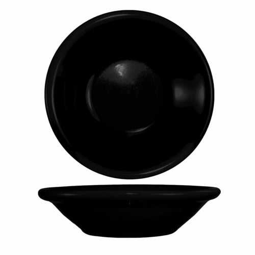 ITI 5 oz Round Cancun™ Fruit Bowl - Ceramic, Black (CAN-11-B)-cityfoodequipment.com
