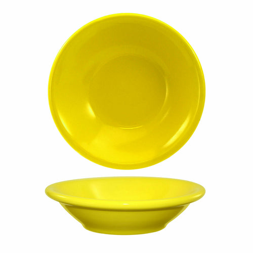 ITI 5 oz Round Cancun™ Fruit Bowl - Ceramic, Yellow (CAN-11-Y)-cityfoodequipment.com