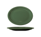 ITI 11 1/2" x 9 1/4" Oval Cancun™ Platter - Ceramic, Green (CAN-13-G)-cityfoodequipment.com