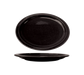 ITI 13 1/4" x 10 3/8" Oval Cancun™ Platter - Ceramic, Black (CAN-14-B)-cityfoodequipment.com