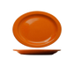 ITI 13 1/4" x 10 3/8" Oval Cancun™ Platter - Ceramic, Orange (CAN-14-O)-cityfoodequipment.com