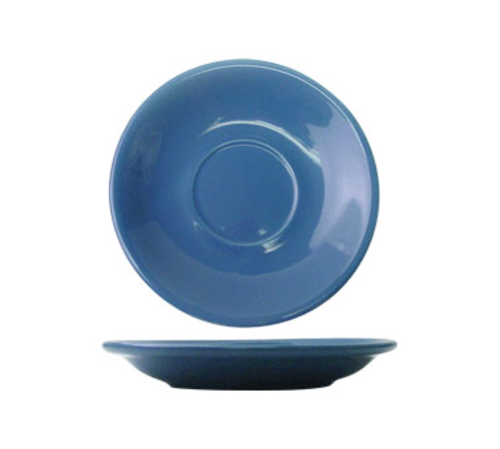 ITI 5 1/2" Round Cancun™ Saucer - Ceramic, Light Blue (CAN-2-LB)-cityfoodequipment.com