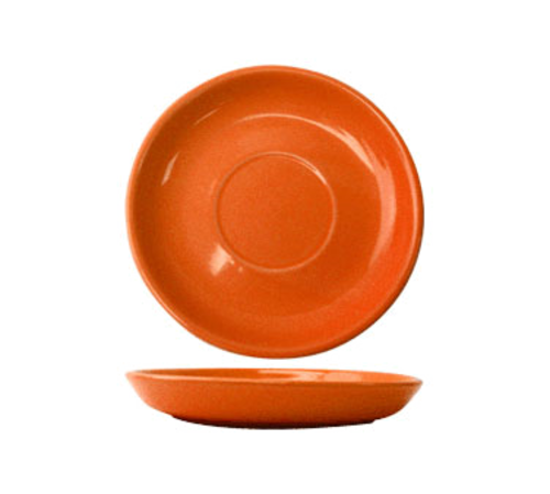 ITI 5 1/2" Round Cancun™ Saucer - Ceramic, Orange (CAN-2-O)-cityfoodequipment.com
