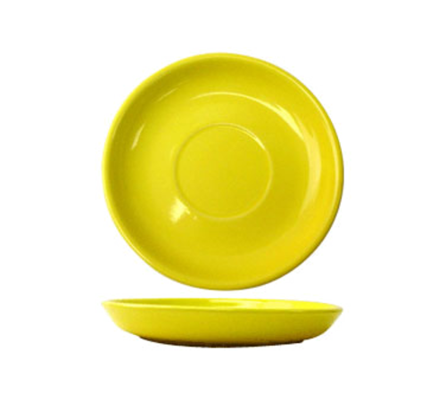 ITI 5 1/2" Round Cancun™ Saucer - Ceramic, Yellow (CAN-2-Y)-cityfoodequipment.com