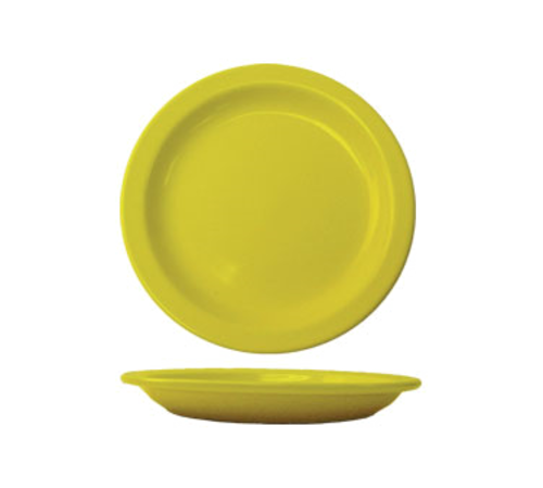 ITI 6 1/2" Round Cancun™ Plate - Ceramic, Yellow (CAN-6-Y)-cityfoodequipment.com