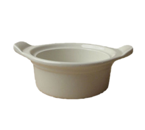 ITI 9 oz Round Casserole Dish - Ceramic, American White (CAS-5-AW)-cityfoodequipment.com