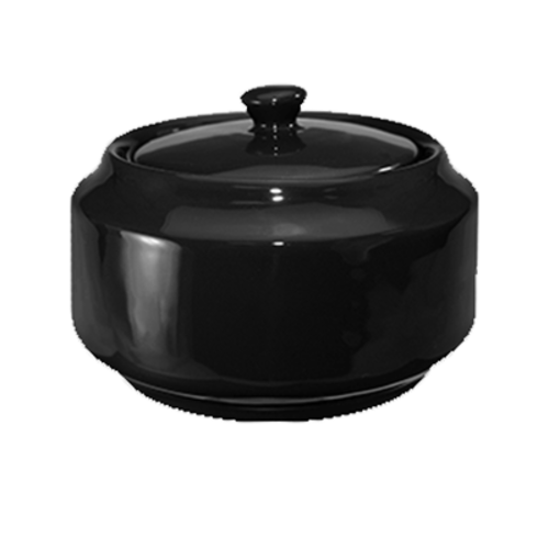 ITI 14 oz Cancun™ Sugar Bowl - Ceramic, Black (CA-61-B)-cityfoodequipment.com