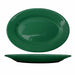 ITI 15 1/2" x 10 1/2" Oval Cancun™ Platter - Ceramic, Green (CA-51-G)-cityfoodequipment.com