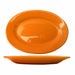 ITI 15 1/2" x 10 1/2" Oval Cancun™ Platter - Ceramic, Orange (CA-51-O)-cityfoodequipment.com