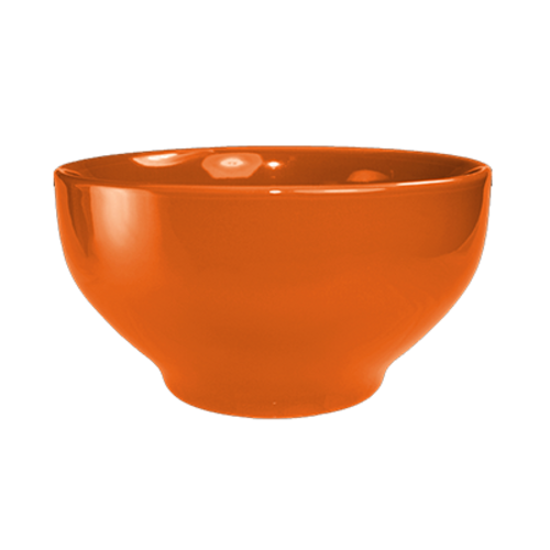 ITI 44 oz Round Cancun™ Bowl - Ceramic, Orange (CA-44-O)-cityfoodequipment.com
