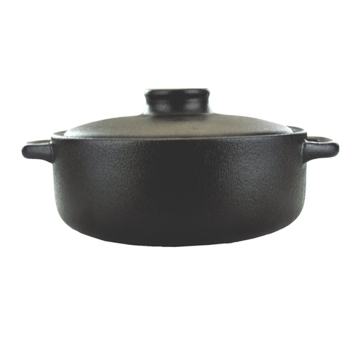 ITI 24 oz Round Casserole Dish - Ceramic, Black (CAS-60-B)-cityfoodequipment.com