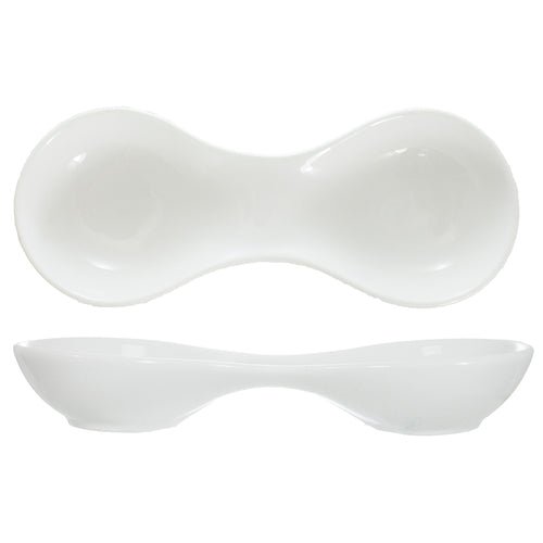 ITI 7-3/4" x 3" Rectangular Bristol™ Compartment Dish - Porcelain, Bright White (BL-800)-cityfoodequipment.com