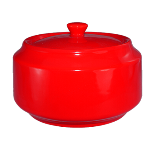 ITI 14 oz Cancun™ Sugar Bowl - Ceramic, Crimson Red (CA-61-CR)-cityfoodequipment.com