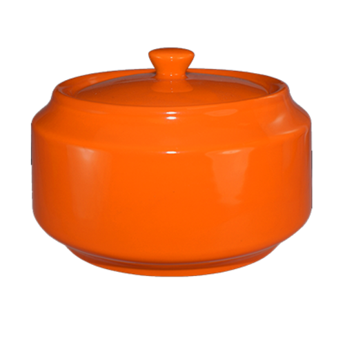 ITI 14 oz Cancun™ Sugar Bowl - Ceramic, Orange (CA-61-O)-cityfoodequipment.com