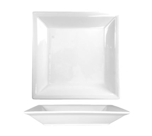 ITI 7 1/4" Square Elite™ Plate - Porcelain, Bright White (EL-7)-cityfoodequipment.com