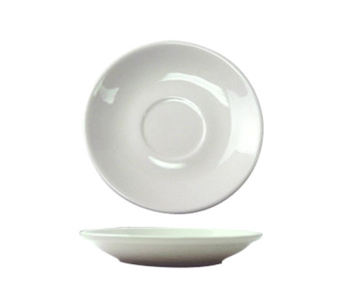 ITI 4 3/4" Round Dover™ A.D. Saucer - Porcelain, European White (DO-36)-cityfoodequipment.com