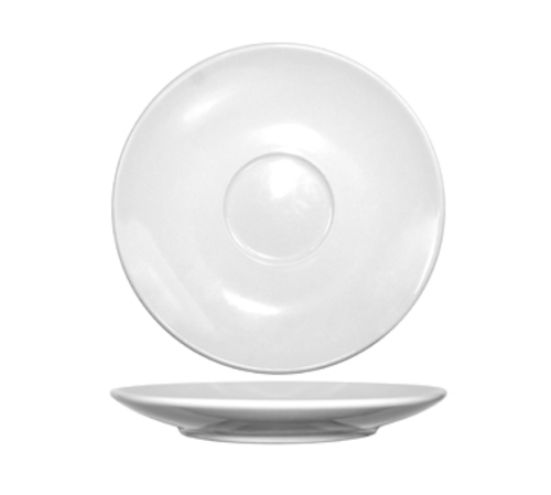 ITI 7 1/4" Round Dover™ Cappuccino Saucer - Porcelain, European White (DO-68)-cityfoodequipment.com