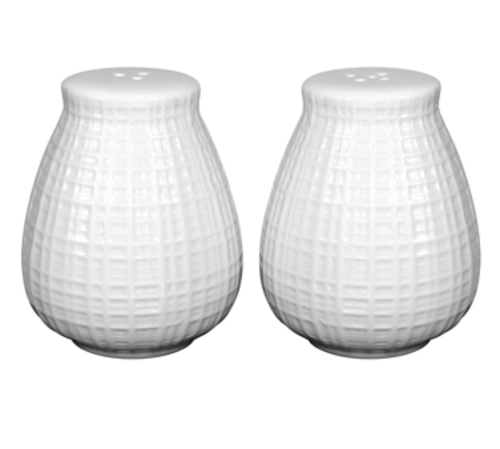 ITI 2 5/8" Salt & Pepper Shaker Set - Porcelain (DR-101)-cityfoodequipment.com