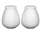 ITI 2 5/8" Salt & Pepper Shaker Set - Porcelain (DR-101)-cityfoodequipment.com