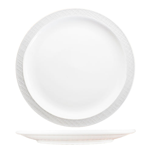 ITI 6 1/4" Round Dresden™ Plate - Porcelain, Bright White (DRN-6)-cityfoodequipment.com