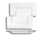 ITI Puzzle Shaped Free Form Elite™ Plate - 8 1/8" x 7 1/8", Porcelain, Bright White (EL-75)-cityfoodequipment.com