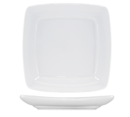 ITI 9" Square Dover™ Plate - Porcelain, European White (DO-9S)-cityfoodequipment.com