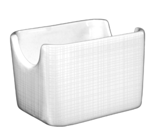 ITI Rectangular Sugar Caddy - Porcelain, Bright White (DR-225)-cityfoodequipment.com