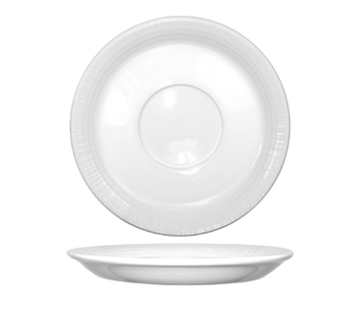 ITI 6 1/2" Round Dresden™ Saucer - Porcelain, Bright White (DR-2)-cityfoodequipment.com